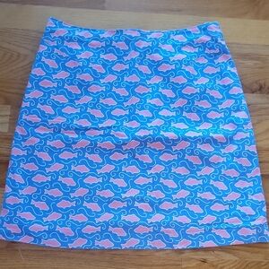 Preppy Vineyard Vines Skirt with Blue and Pink Pattern